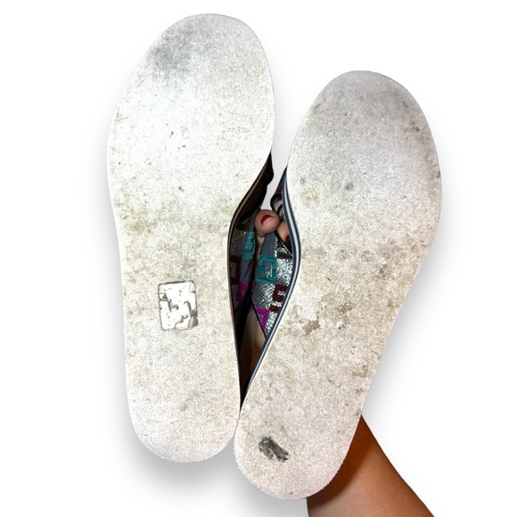 GUCCI Sandals Strappy Wedge G Square Print Shoes PEGGY Platform Slingbacks 38 - Picture 5 of 5